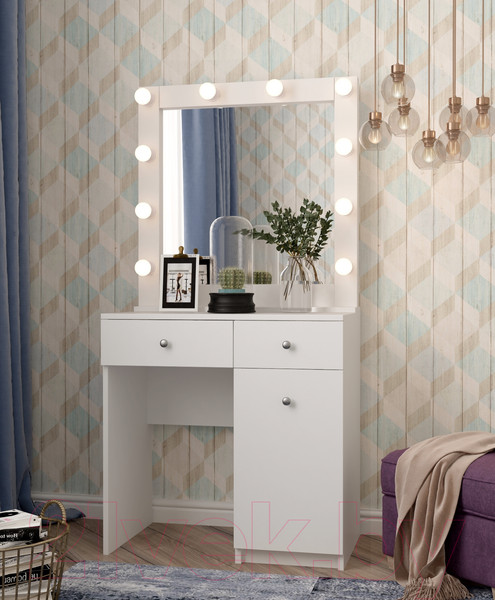 Изображение товара Туалетный столик с зеркалом Мир Мебели SV-21 с подсветкой