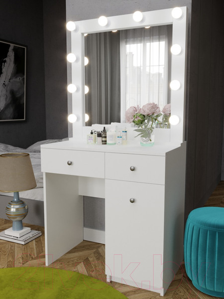 Изображение товара Туалетный столик с зеркалом Мир Мебели SV-21 с подсветкой