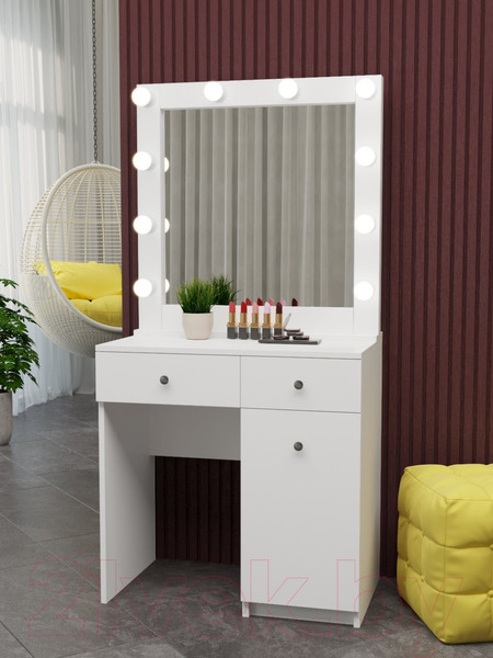 Изображение товара Туалетный столик с зеркалом Мир Мебели SV-21 с подсветкой