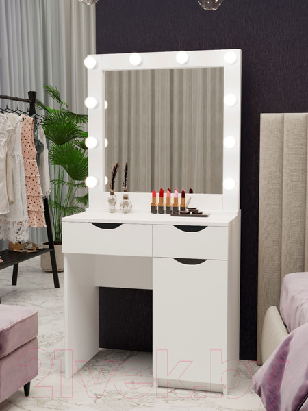 Изображение товара Туалетный столик с зеркалом Мир Мебели SV-22 с подсветкой