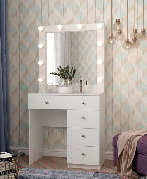 Изображение товара Туалетный столик с зеркалом Мир Мебели SV-24 с подсветкой