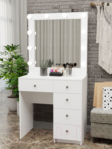 Изображение товара Туалетный столик с зеркалом Мир Мебели SV-24 с подсветкой