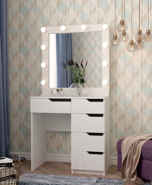 Изображение товара Туалетный столик с зеркалом Мир Мебели SV-26 с подсветкой