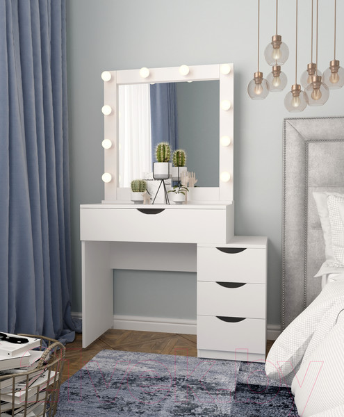 Изображение товара Туалетный столик с зеркалом Мир Мебели SV-45 с подсветкой