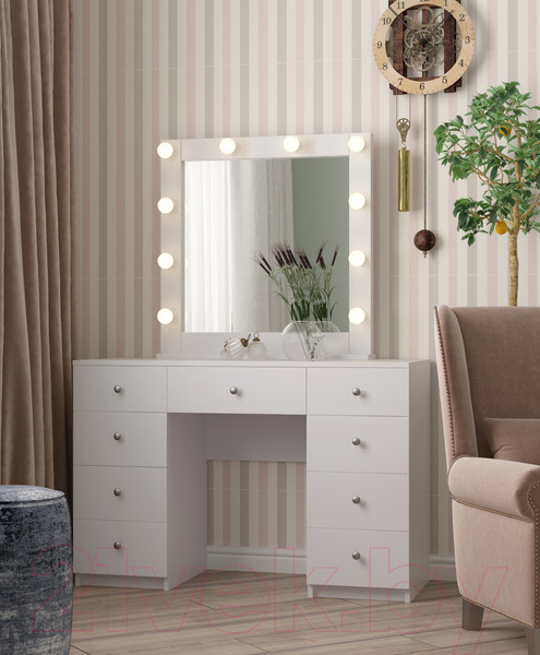 Изображение товара Туалетный столик с зеркалом Мир Мебели SV-54 с подсветкой