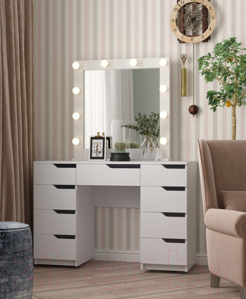 Изображение товара Туалетный столик с зеркалом Мир Мебели SV-56 с подсветкой