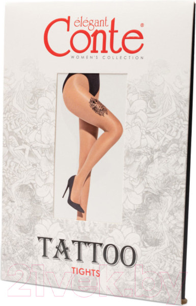 Изображение товара Колготки Conte Elegant Tattoo 002 (р.3, natural)