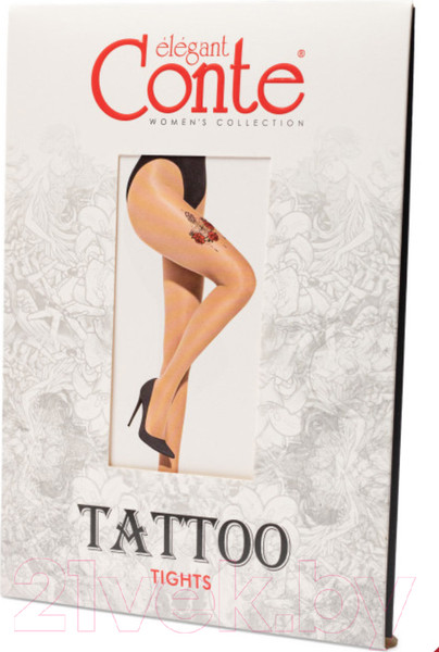 Изображение товара Колготки Conte Elegant Tattoo 001 (р.4, bronz)