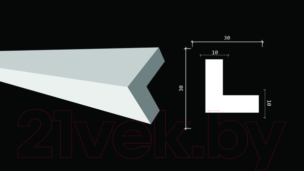 Изображение товара Уголок отделочный Decor-Dizayn DD803 (30x30x2000)