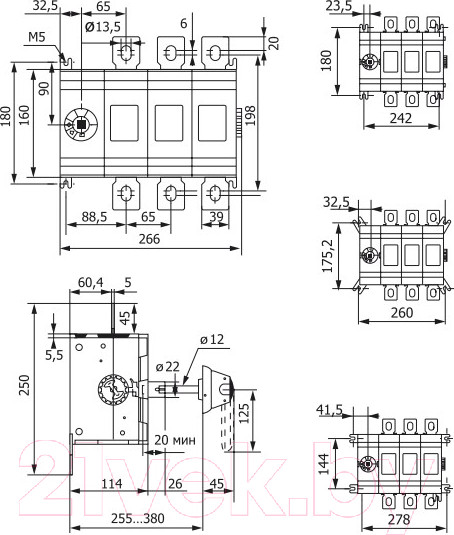 Изображение товара Блок-разъединитель КС БР-17-OTE-800А-3р / 85608