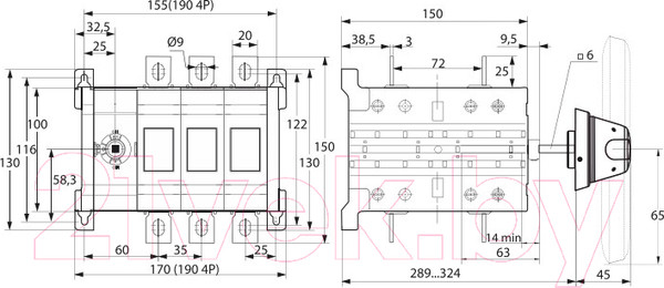Изображение товара Блок-разъединитель КС БР-17-ОТЕ-200А-3р / 85628