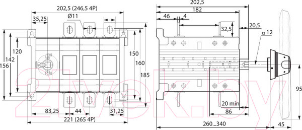 Изображение товара Блок-разъединитель КС БР-17-ОТЕ-400А-3р / 85631