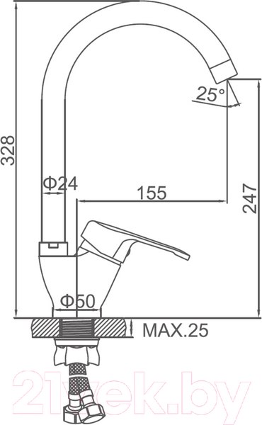 Изображение товара Смеситель Ledeme L5932-2