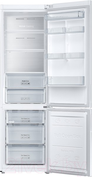 Изображение товара Холодильник с морозильником Samsung RB37A5201WW/WT