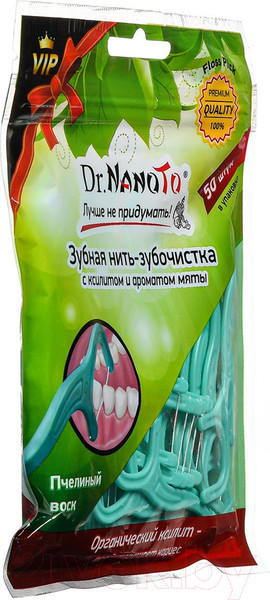 Изображение товара Зубная нить Dr. NanoTo Флосспик (50шт)