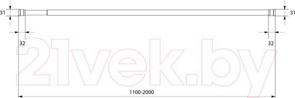 Изображение товара Карниз для ванны Milardo 014А200М14