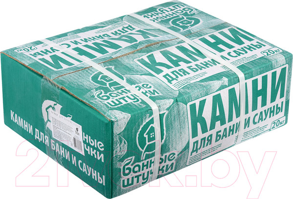 Изображение товара Камни для бани Банные Штучки Габбро-Диабаз обвалованный средний / 03588 (20кг)