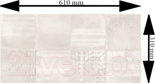 Изображение товара Плитка Allore Loft Pattern Pearl W/Dec M NR Mat 1 (310x610)