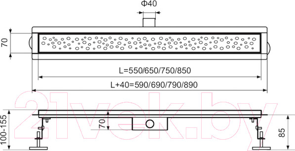 Изображение товара Трап для душа Tim 70x650 / BAD416502