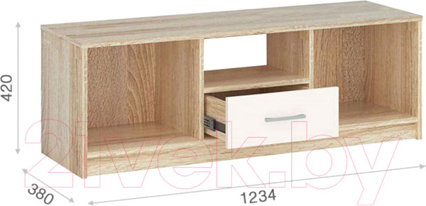 Изображение товара Тумба Империал Стелс 2д1ящ (дуб сонома/белый)