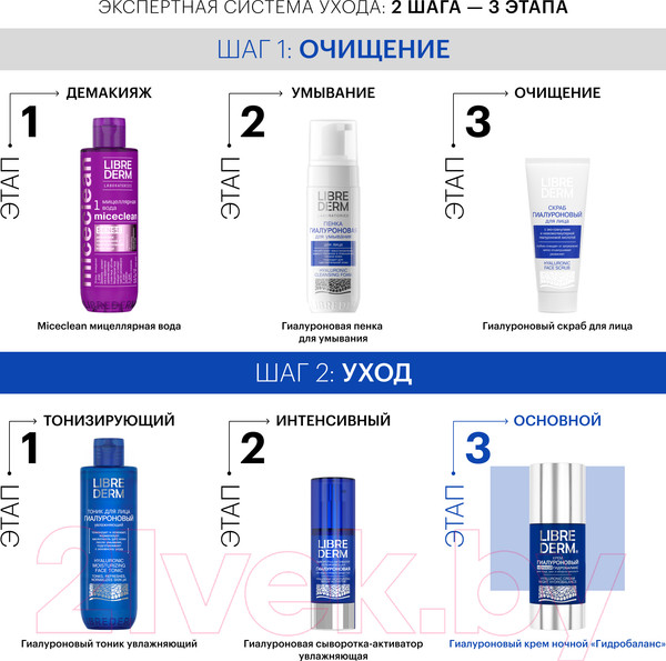 Изображение товара Крем для лица Librederm Гиалуроновый ночной гидробаланс (50мл)