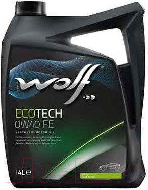 Изображение товара Моторное масло WOLF EcoTech 0W40 FE / 16106/4 (4л)