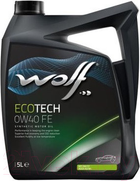 Изображение товара Моторное масло WOLF EcoTech 0W40 FE / 16106/5 (5л)