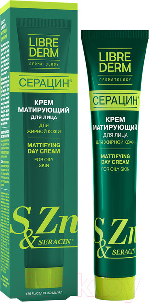 Изображение товара Крем для лица Librederm Серацин матирующий дневной (50мл)