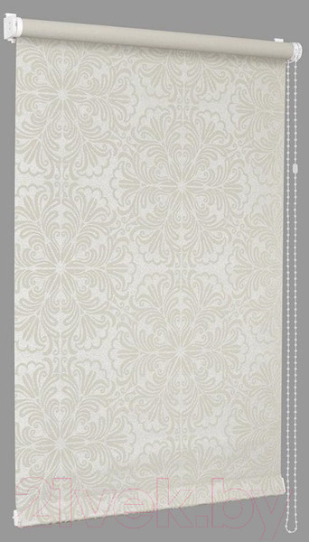 Изображение товара Рулонная штора Delfa Сантайм Металлик Принт СРШ-01 МД 7591 (48x170, кремовый)