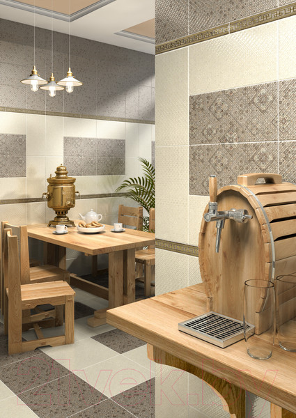 Изображение товара Плитка Beryoza Ceramica Измир коричневый (500x250)