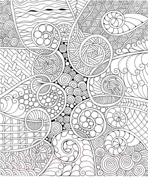 Изображение товара Раскраска-антистресс Попурри Дзен-Дудлинг. Успокаивающие завитки