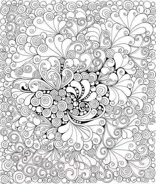 Изображение товара Раскраска-антистресс Попурри Дзен-Дудлинг. Успокаивающие завитки