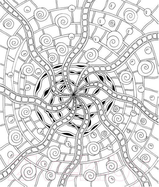 Изображение товара Раскраска-антистресс Попурри Дзен-Дудлинг. Успокаивающие завитки