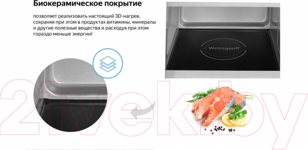 Изображение товара Микроволновая печь Weissgauff HMT-256 (черный)