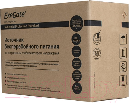Изображение товара ИБП ExeGate Power Back BNB-650 USB (EP285555RUS)