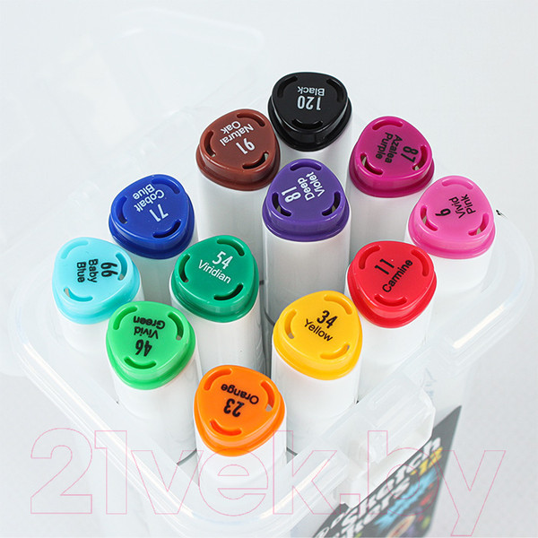 Изображение товара Набор маркеров Darvish Двусторонние / DV-12869-12 (12шт)