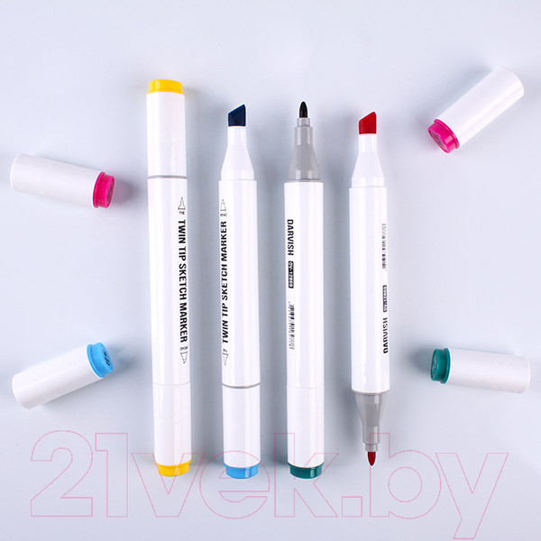 Изображение товара Набор маркеров Darvish Двусторонние / DV-12869-12 (12шт)