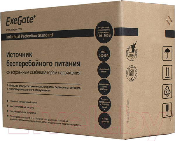 Изображение товара ИБП ExeGate Power Back BNB-850 USB (EP285474RUS)