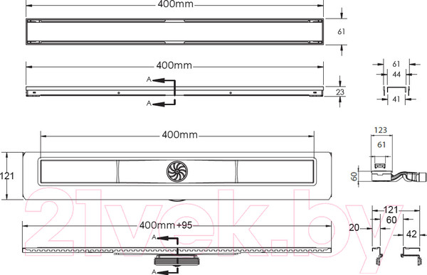 Изображение товара Трап для душа Berges B1 Keramik / 090115