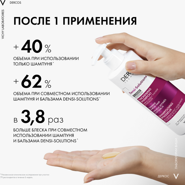 Изображение товара Шампунь для волос Vichy Densi-Solutions для истонченных волос (400мл)