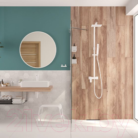 Изображение товара Душевая система со смесителем Deante Cascada Hiacynt Bianco NAC A1QM