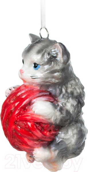 Изображение товара Елочная игрушка Грай Котёнок с клубочком ЕГ-42
