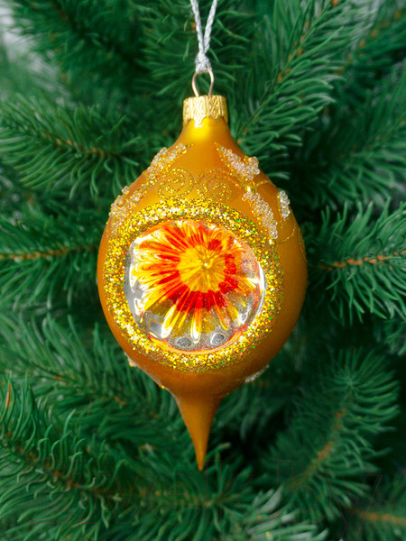 Изображение товара Елочная игрушка Грай Прожектор-сосулька золото Ф-108