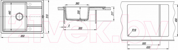 Изображение товара Мойка кухонная Florentina Липси-650 (мокко)