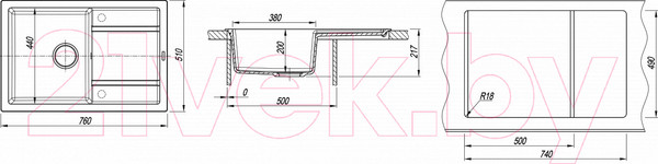Изображение товара Мойка кухонная Florentina Липси 760 (коричневый)