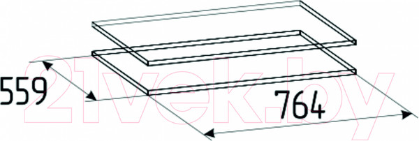 Изображение товара Комплект полок для корпусной мебели Глазов Монако 18 (ясень анкор светлый)