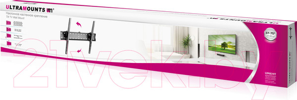 Изображение товара Кронштейн для телевизора Ultramounts UM 839T (черный)