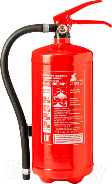 Изображение товара Огнетушитель Пожтехника ОП-4(з) ABCE