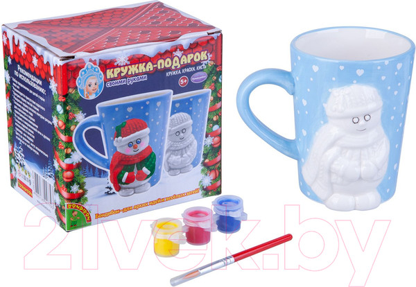 Изображение товара Набор для творчества Bondibon Кружка-подарок. Снеговичок / ВВ4700