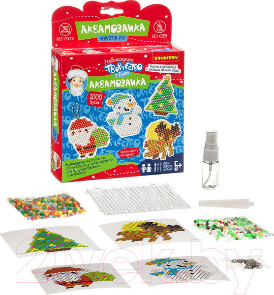 Изображение товара Развивающая игра Bondibon Новогодняя аквамозаика с Буки / ВВ3725